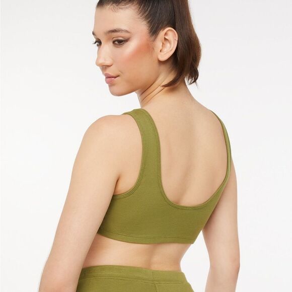 Savage X Fenty C RIB SLEEP CROP TOP Olive green size 3X‎ NWT in packaging - Picture 4 of 8